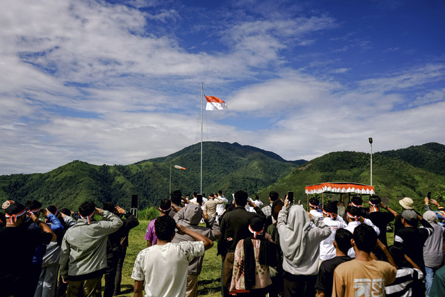 Semarak Upacara HUT ke-80 RI di Bukit Salena, Sulteng, Minggu (17/8/2025). Foto: Dok. Istimewa