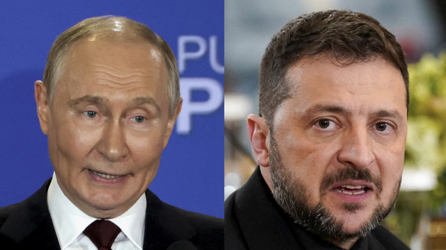 Kolase Vladimir Putin dengan Volodymyr Zelenskyy. Foto: REUTERS