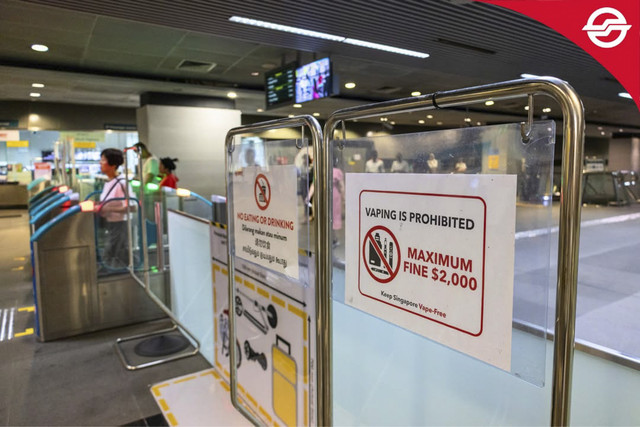 Mengisap vape di Singapura bisa didenda hingga 2 ribu dolar. Foto: Instagram/ @smrtsingapore