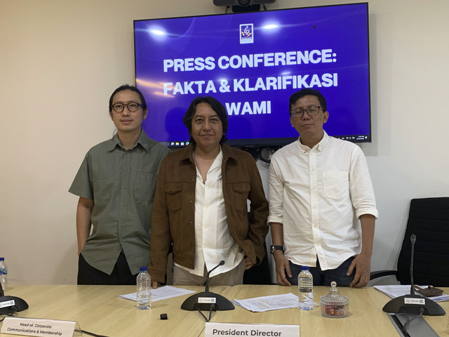 WAMI menggelar konferensi pers di Pancoran, Jakarta Selatan, Selasa (19/8/2025). Foto: Vincentius Mario/kumparan