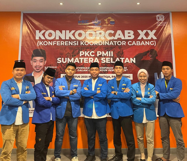 Syaidina Ali terpilih menjadi Ketua PKC PMII Sumsel periode 2025–2027. Foto : PMII Sumsel