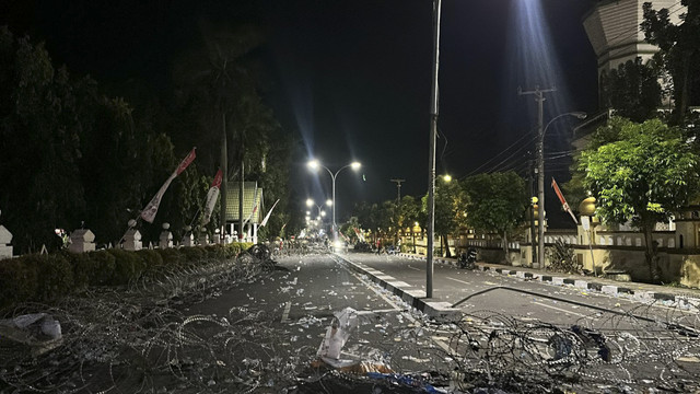 Pascaunjuk rasa ricuh di Bone, Selasa (19/8/2025). Foto: Dok. kumparan