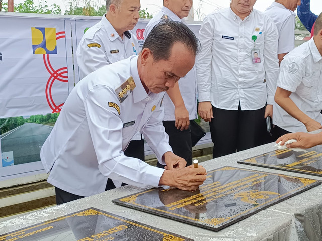 Peresmian 10 proyek pembangunan yang dibiayai melalui anggaran tahun 2024 dan 2025.(Foto: Ist)