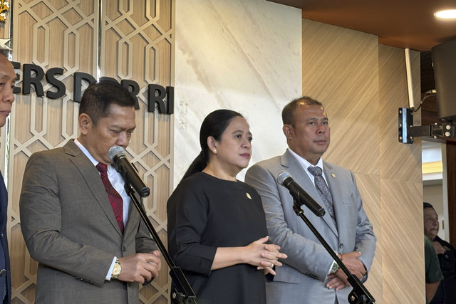 Konpers pimpinan DPR RI oleh Ketua DPR RI, Puan Maharani di Kompleks Parlemen, Senayan, Jakarta, Kamis (21/8/2025). Foto: Abid Raihan/kumparan