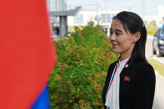 Adik pemimpin Korea Utara Kim Jong-un, Kim Yo-jong. Foto: Vladimir SMIRNOV / POOL / AFP