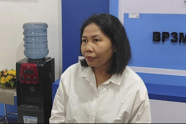 Sumarni Sinambela sebagai pengantar ahli kerja dan ahli muda BP3MI Sumut, Medan, Kamis (21/8/2025). Foto: Amar Marpaung/kumparan