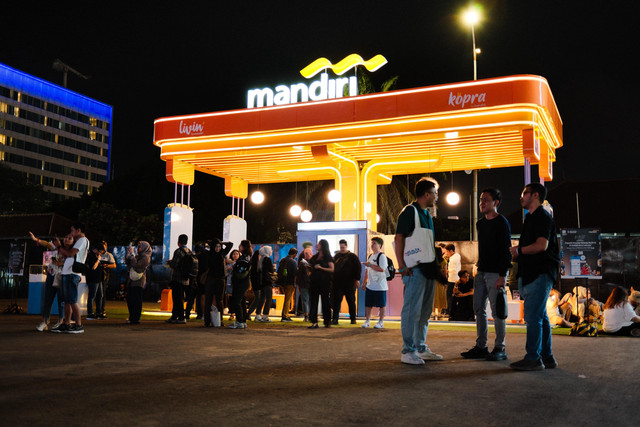 Bank Mandiri menghadirkan festival musik internasional LaLaLa Festival 2025 bertajuk “Mandiri Looping for Life-The Upcycle Spot” di JIExpo Kemayoran, Jakarta pada 22–24 Agustus 2025. Foto: Dok. Bank Mandiri