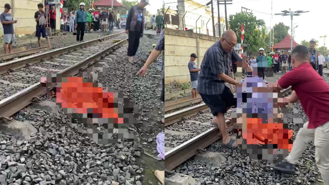 Korban yang tertemper kereta api babaranjang. | Foto: Dok Istimewa