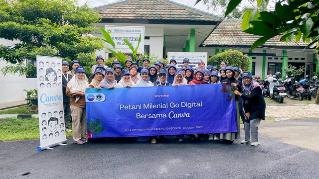 Foto bareng petani Milenial mileniadi BPP Wilayah VI Kabupaten Bogor (Dokpri)dokpr