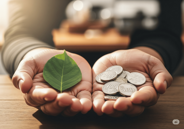 Ilustrasi bisnis hijau (Sumber: Gemini AI)