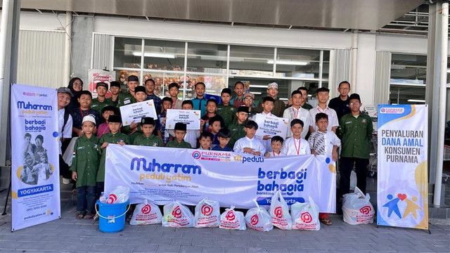 Keceriaan Anak-anak yatim yang ikut program Belanja Bahagia DT Peduli (Sumber : DT Peduli)
