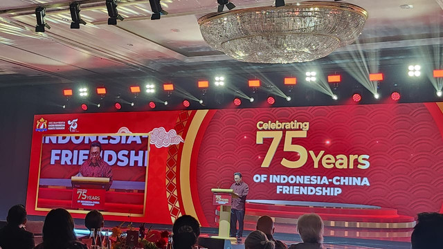 Ketua Kamar Dagang dan Industri (Kadin) Indonesia Komite China (KIKT), Garibaldi Thohir atau Boy Thohir dalam Celebrating 75 years of Indonesia-China Friendship di Hotel Shangri La, Jakarta, Senin (25/8/2025). Foto: Arifin Asydhad/kumparan. 