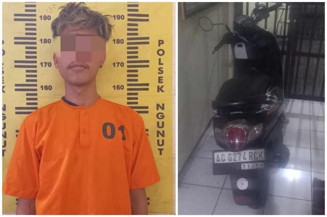 Polsek Ngunut Ringkus Pelaku Dugaan Penipuan dan Penggelapan Sepeda Motor