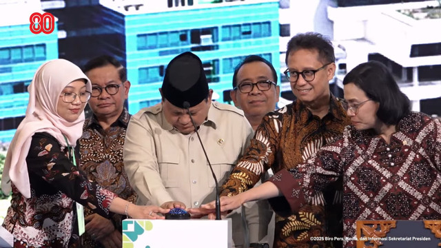 Presiden Prabowo Subianto meresmikan Gedung Layanan Terpadu dan Institut Neurosains Nasional RS PON Mahar Mardjono di Jakarta, Selasa (26/8/2025). Foto: Youtube/Sekretariat Presiden