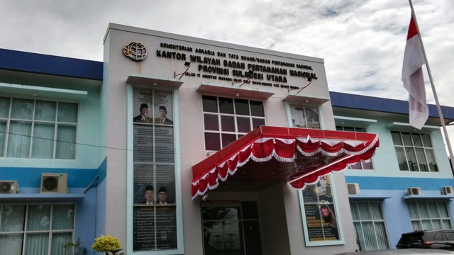 Ilustrasi kantor Badan Pertanahan Nasional (BPN) Wilayah Sulawesi Utara.