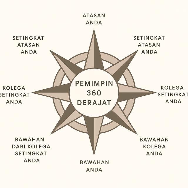 Ilustrasi Kepemimpin 360 Derajat, pribadi.