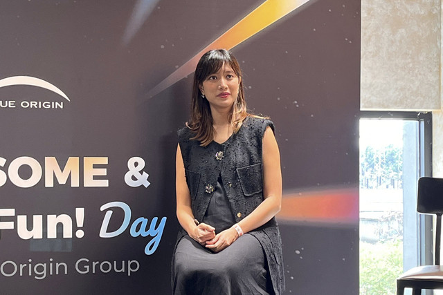 Psikolog Anak dan Co-founder Tiga Generasi, Saskhya Aulia Prima, dalam acara OH!SOME & FuniFun! Day by Blue Origin Group, di Bekasi, Jawa Barat, Selasa (26/8/2025) Foto: Eka Nurjanah/kumparan