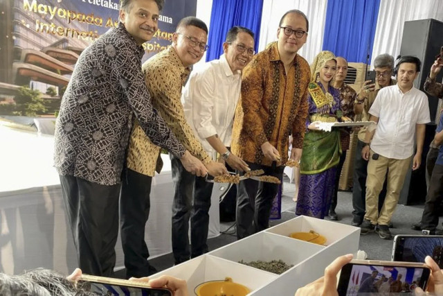 Peletakan batu pertama KEK Pariwisata Kesehatan MABIH di Sekupang, Kota Batam, Kepri, Rabu (27/8/2025). Foto: Amandine Nadja/ANTARA
