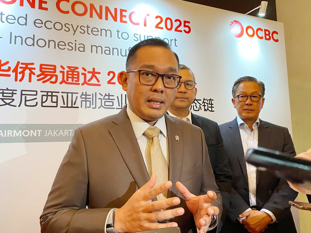 Wakil Menteri Investasi dan Hilirisasi/Wakil Kepala Badan Koordinasi Penanaman Modal (BKPM), Todotua Pasaribu, disela acara OCBC One Connect 2025 di Hotel Fairmont Jakarta, Rabu (27/8). Foto: Muhammad Fhandra/kumparan