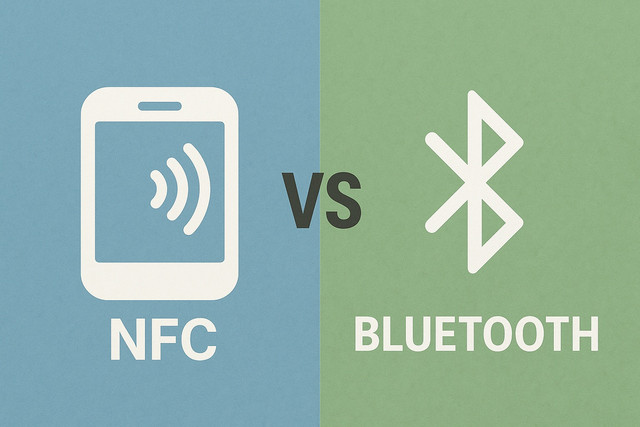 Ilustrasi perbedaan NFC dan Bluetooth