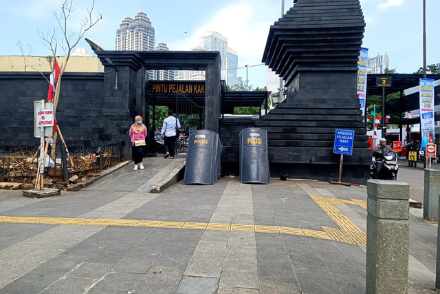 Suasana jelang aksi BEM UI di Polda Metro Jaya, Jakarta, Jumat (29/8/2025). Foto: Giovanni/kumparan
