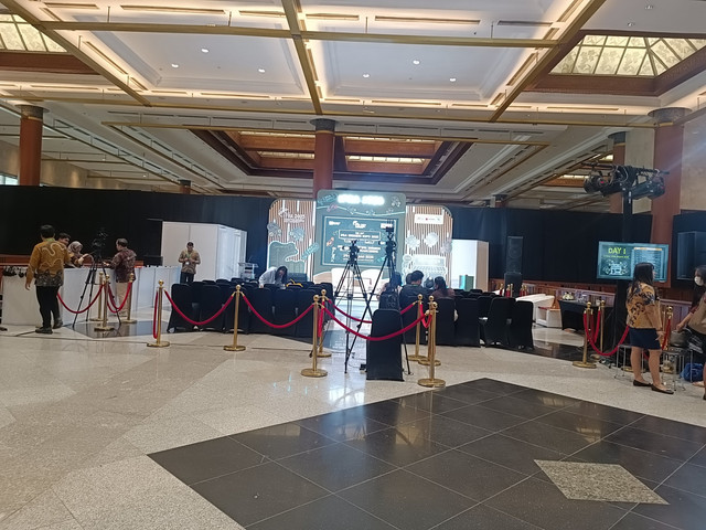 Pameran IFRA di JCC Senayan tiba-tiba ditutup lebih awal pada pukul 16.00 WIB, Jumat (29/8/2025).  Foto: Muhammad Fhandra Hardiyon/kumparan