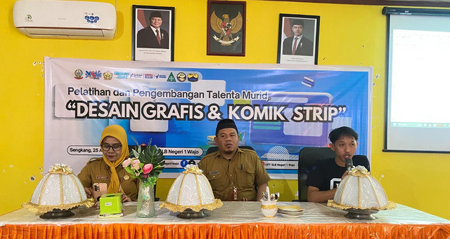 TDA Wajo Gandeng SLB 1 Sengkang Gelar Workshop Desain Grafis dan Komik Strip