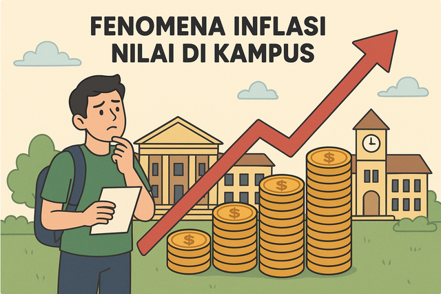 Ilustrasi inflasi IPK (sumber: generate GPT AI)