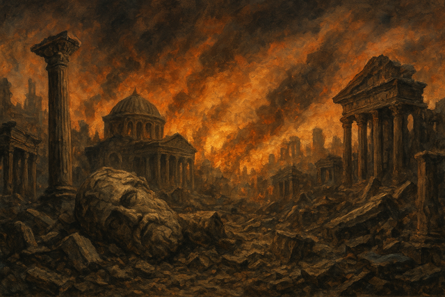 ilustrasi Collapse (runtuhnya) peradaban dunia (Sumber meta)