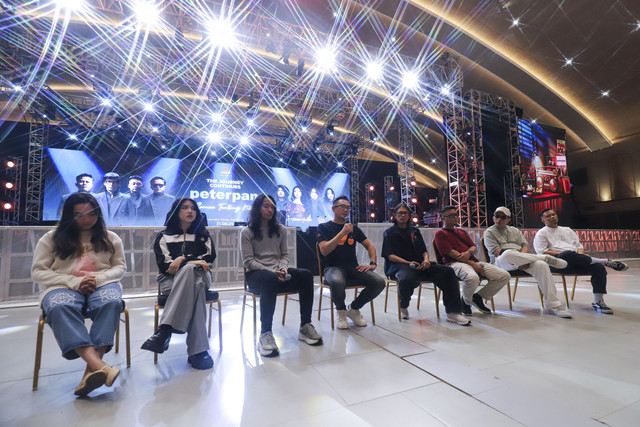 Konferensi pers soal penundaan konser Peterpan The Journey Continues di Eldorado Dome Bandung, Minggu (31/8/2025). Foto: Syawal Darisman/kumparan