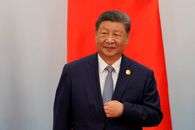 Presiden China Xi Jinping pada KTT Organisasi Kerja Sama Shanghai (SCO) 2025 di Pusat Konvensi dan Pameran Meijiang di Tianjin, China, Senin (1/9/2025). Foto: Suo Takekuma/Pool via REUTERS