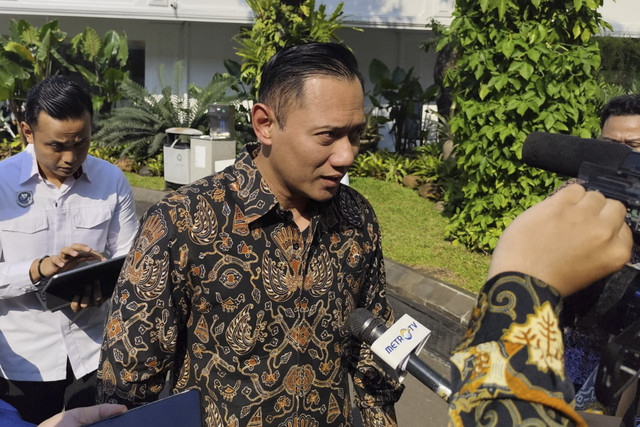 Ketua Umum Partai Demokrat Agus Harimurti Yudhoyono (AHY) di Istana Negara, Senin (1/9/2025). Foto: Luthfi Humam/kumparan