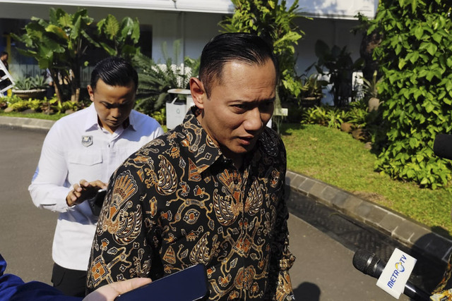 Ketua Umum Partai Demokrat Agus Harimurti Yudhoyono (AHY) di Istana Negara, Senin (1/9/2025). Foto: Luthfi Humam/kumparan