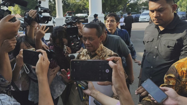 Ketua Umum Partai Golkar Bahlil Lahadalia di Istana Negara, Jakarta pada Senin (1/9/2025). Foto: Luthfi Humam/kumparan