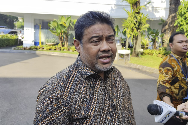 Presiden Konfederasi Serikat Pekerja Indonesia (KSPI) Said Iqbal di Istana Negara pada Senin (1/9/2025). Foto: Luthfi Humam/kumparan