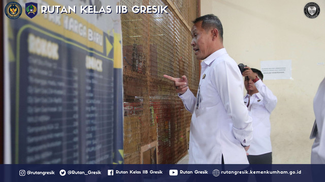 Kakanwil Ditjenpas Jatim Tinjau Kebersihan, Kerapihan, & Layanan di Rutan Gresik