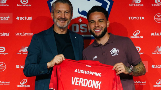 Calvin Verdonk bersama Presiden Lille OSC, Olivier Letang. Foto: instagram @losclive