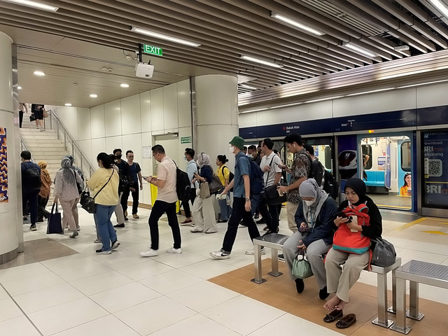 Situasi Stasiun MRT Dukuh Atas, Jakarta Pusat, Selasa (2/9/2025) pagi. Foto: Najma Ramadhanya/kumparan