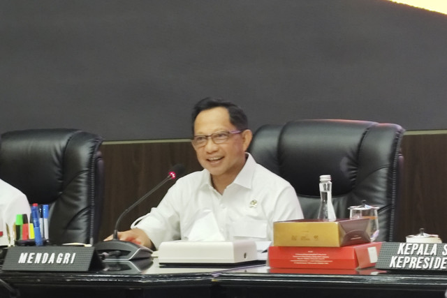 Menteri Dalam Negeri (Mendagri) Tito Karnavian dalam Rakor Inflasi di Kantor Kementerian Dalam Negeri, Jakarta Pusat, Selasa (2/9/2025). Foto: Widya Islamiati/kumparan