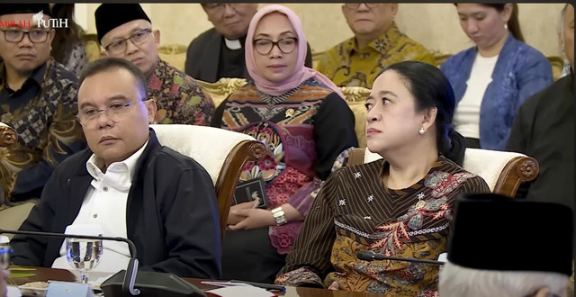 Ketua DPR RI Puan Maharani dan Wakil DPR Sufmi Dasco dampingi Presiden Prabowo Subianto di Istana Negara, Jakarta, Selasa (2/9/2025). Foto: Youtube/Sekretariat Presiden