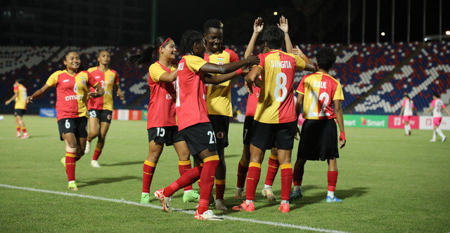 East Bengal, klub asal India, saat bermain dalam babak Kualifikasi Liga Champions Asia Wanita 2025/26. Foto: AFC