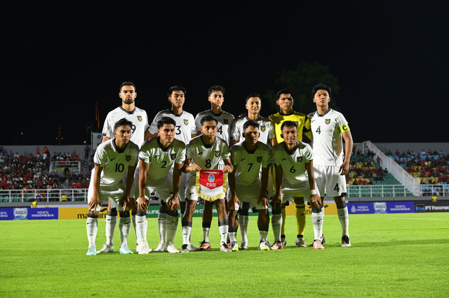 Timnas U-23 Indonesia jelang lawan Laos dalam matchday pertama Grup J Kualifikasi Piala Asia di Stadion Gelora Delta Sidoarjo, Jawa Timur, Rabu (3/9/2025). Foto: kumparan/Imam Santoso