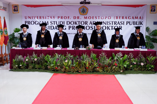 Universitas Moestopo Gelar Sidang Terbuka Promosi Doktor Administrasi Publik