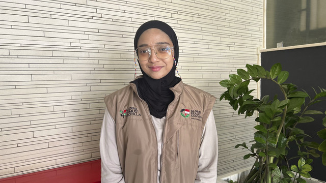 Chiki Fawzi jadi salah satu influencer yang akan berlayar ke Gaza dalam agenda Global Sumud Flotilla, Kamis (4/9/2025). Foto: Rizki Baiquni Pratama/kumparan