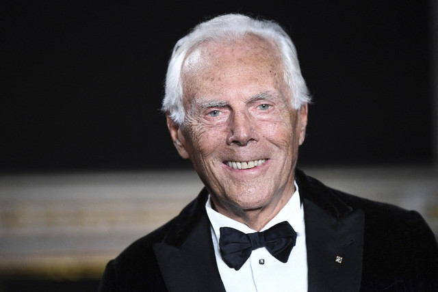 Perancang busana asal Italia, Giorgio Armani (Foto: AFP)
