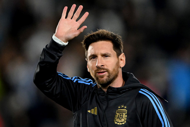 Penyerang Argentina, Lionel Messi di kualifikasi Piala Dunia FIFA 2026 zona Amerika Selatan antara Argentina dan Venezuela di Stadion Mas Monumental di Buenos Aires, Kamis (4/9/2025). Foto: Luis Robayo/AFP