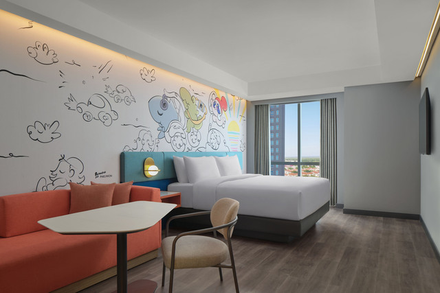 Salah satu tipe kamar Aloft Hotel. 