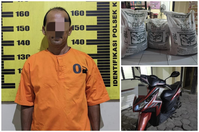 Polsek Kedungwaru Amankan Pelaku Pencurian Pakan Ikan di Desa Ringinpitu