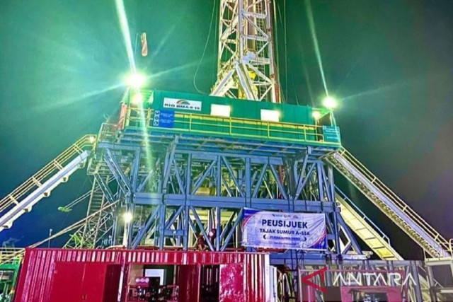 Ilustrasi - Pengeboran gas di kawasan Arun (Humas BPMA)