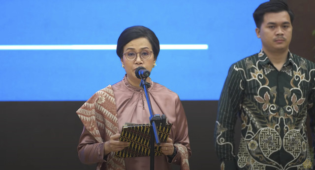 Sri Mulyani eks Menteri Keuangan saat Serah Terima Jabatan Menteri Keuangan di Gedung Djuanda I Kementerian Keuangan, Jakarta Pusat, Selasa (9/9/2025). Foto: YouTube/ Kemenkeu RI